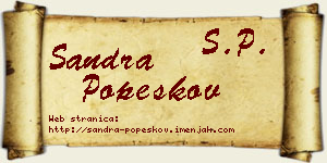 Sandra Popeskov vizit kartica